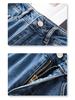 2025 Spring Women's High-Waisted Slimming Wide-Leg Cropped Jeans for Pear-Shaped Bodies