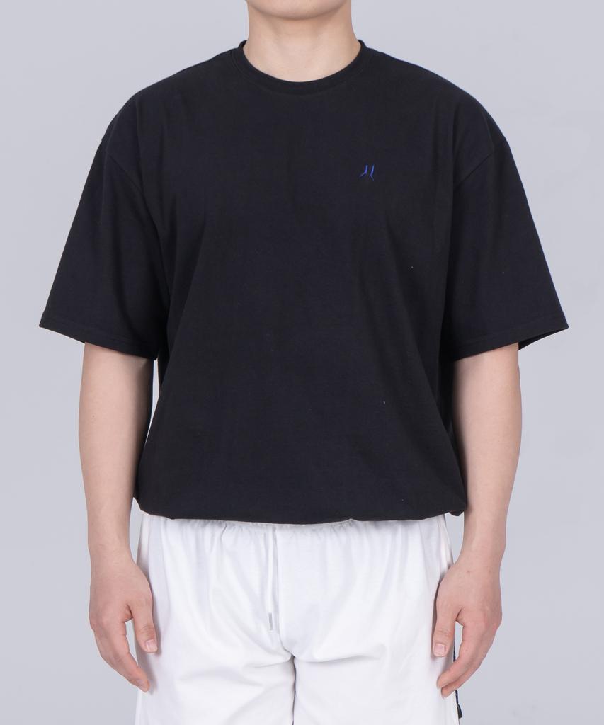 ODD DOT String Crop T-Shirt M_Black