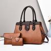 New Retro Pattern Contrasting Colors and Large-capacity Textured Shoulder Messenger Women's Bag