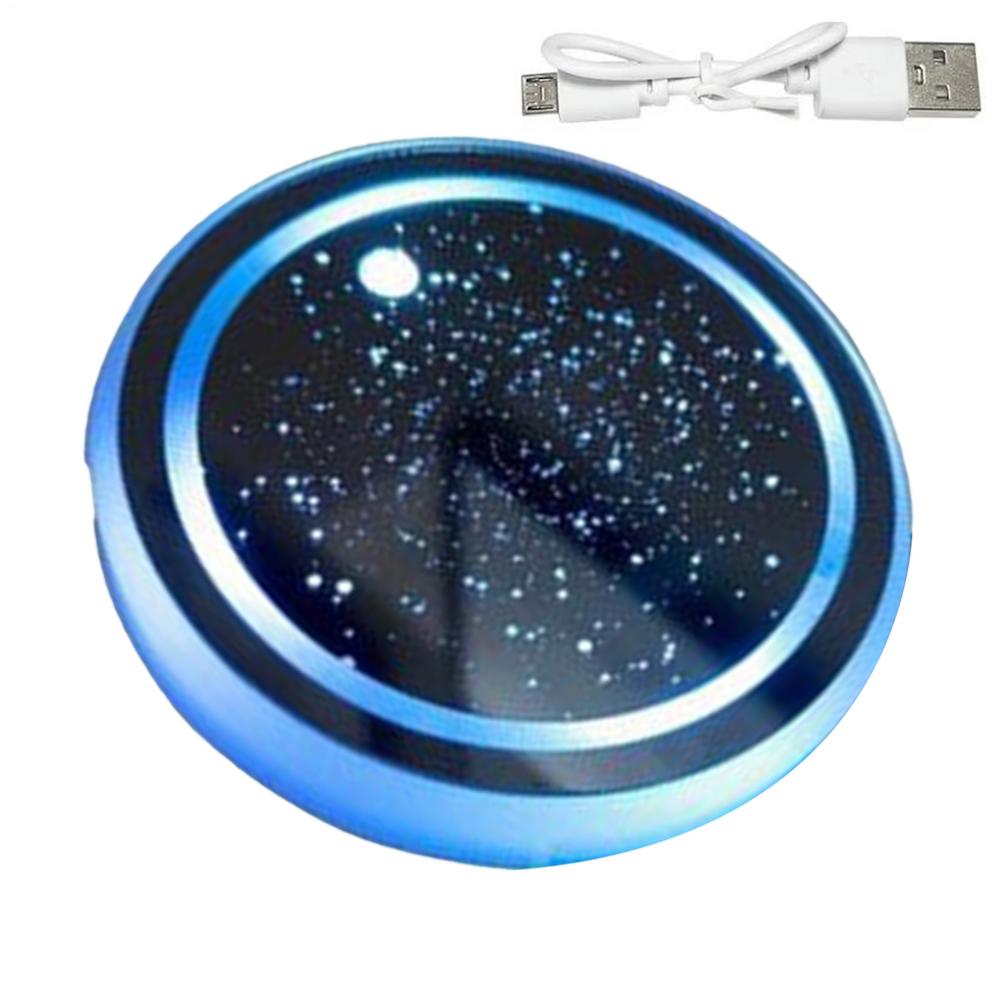 Rechargeable 7 Color Light Up Coasters 3 Mode LED Interior Ambient Light Cup Holder Insert Water Coasters Cup Pad Decoration