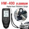 Medidor Digital de Espessura de Tinta HW-400 0-2000UM Testador de Espessura de Milésimos de Tinta Automotiva Medidor de Espessura de Revestimento de Carro para FE NFE