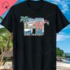 MTV Beach Island Logo Retro Grafik Baumwoll T-Shirt M-T-V Sonnenuntergang Palme Print Top Unisex Grafik T-Shirts