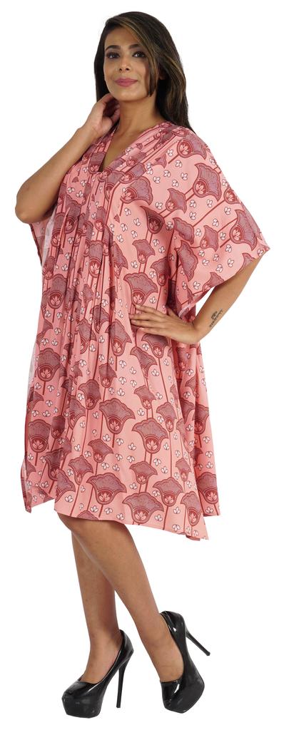 Moomaya Womens Short Kaftan Cover Up Night Dress Kaftan Gown Kimono