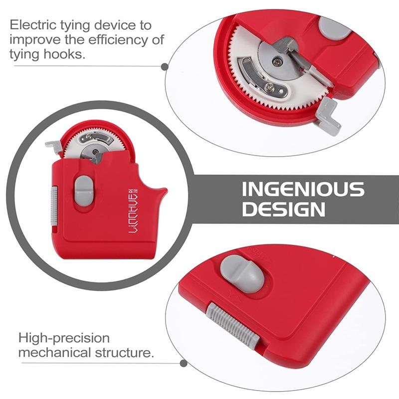 Fishing Automatic Hook Tier Fishing Line Tying Device Portable Electric Fishing Hooks Tie Machine Fishing Tool