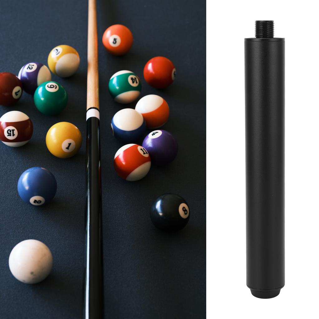 8 Inch Pool Cue Extender with Rear Rubber Bumper Aluminum Billiards Pool Cue Butt Extending Accessor