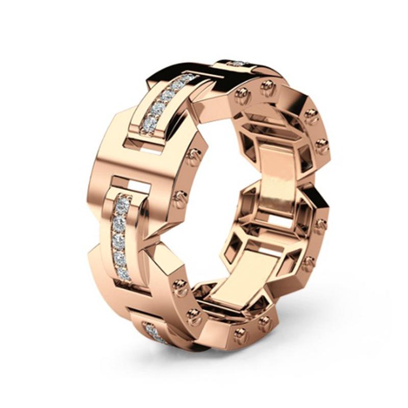 Mei Mary Creative gold-plated diamond ring - fashionable ring for men and women