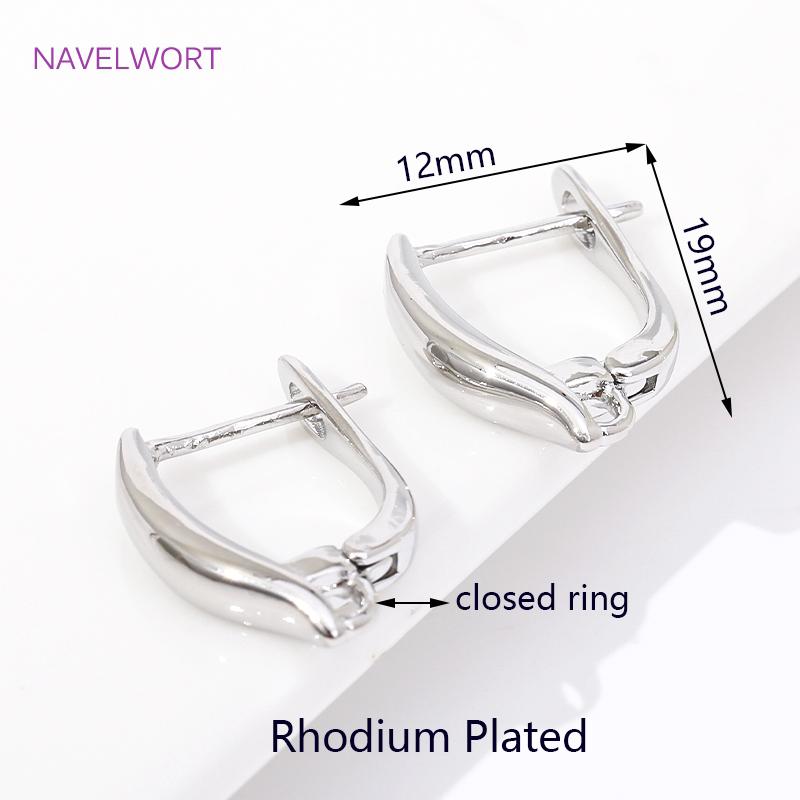 DIY Earring Making Accessories 18K Gold Plated Smooth Earring Hook Clasps Brass Metal Earwires Hooks,Jewelry Making Supplies
