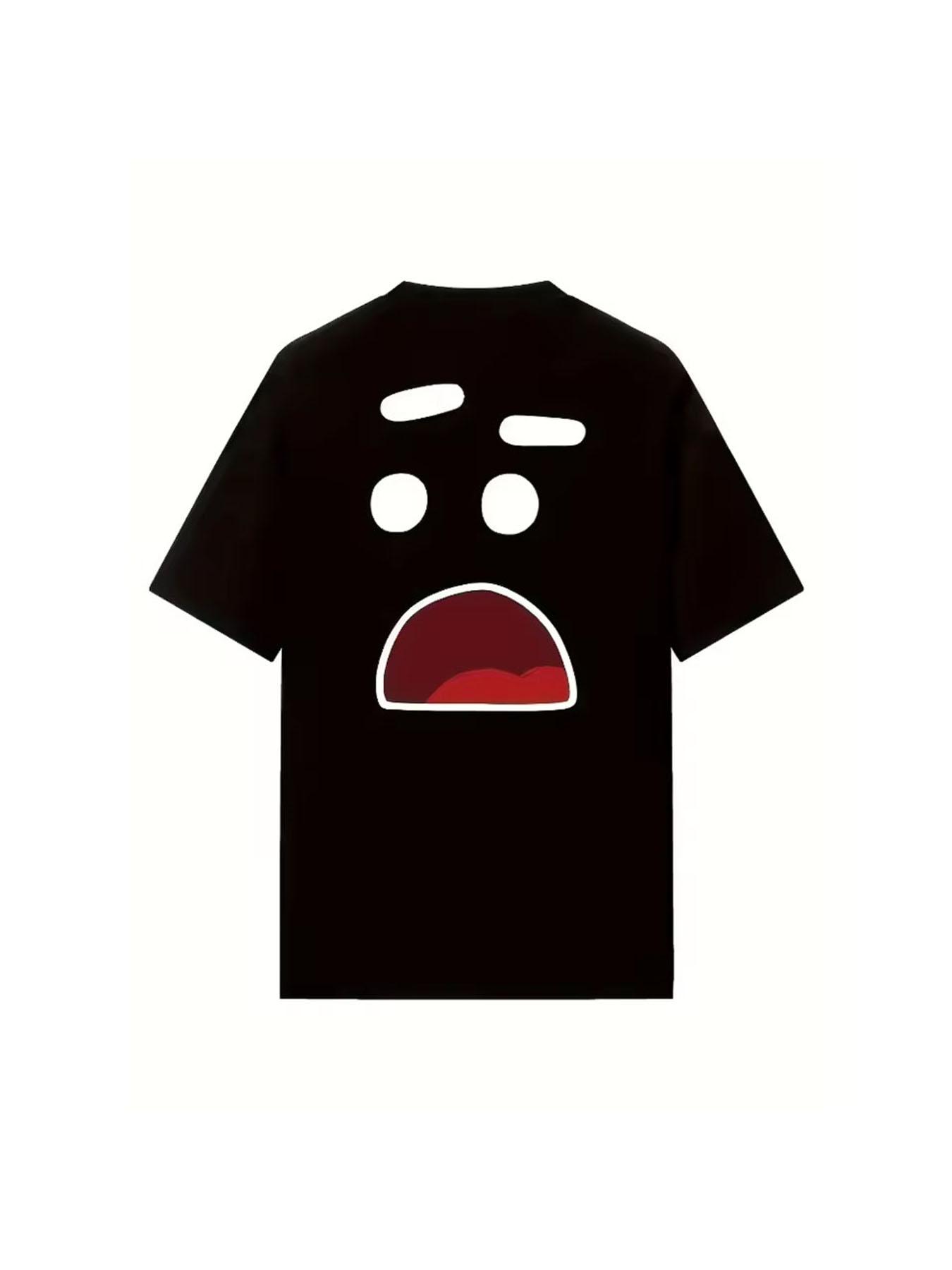 Cartoon Character Printed back T-shirt SpringSummer WOMEN s 2026 New Fashion Trend Top Neutral Short Sleeve Comfortable S