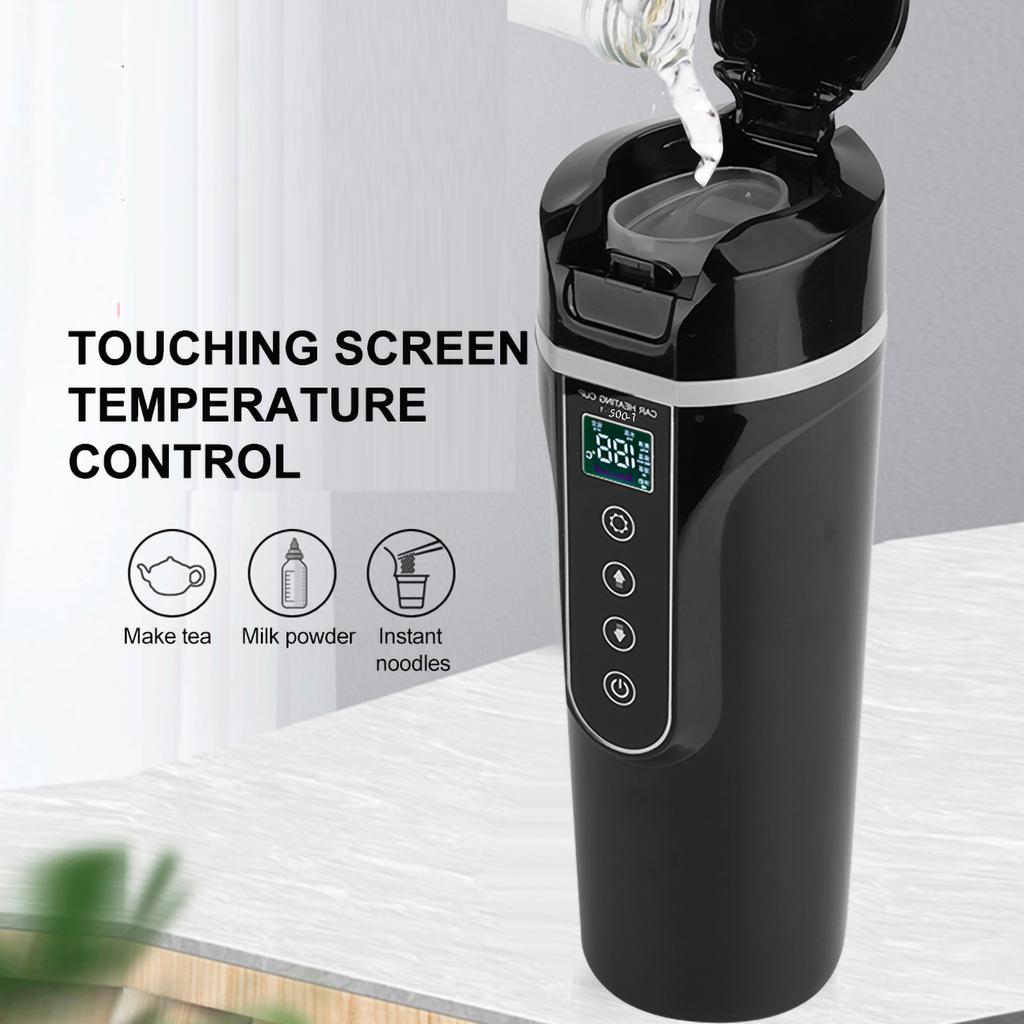 Car Home Dual Use Electric Kettle Water Heating Cup Temperature Control Cigarette Lighter 12V Electric Kettle Heating Kettle