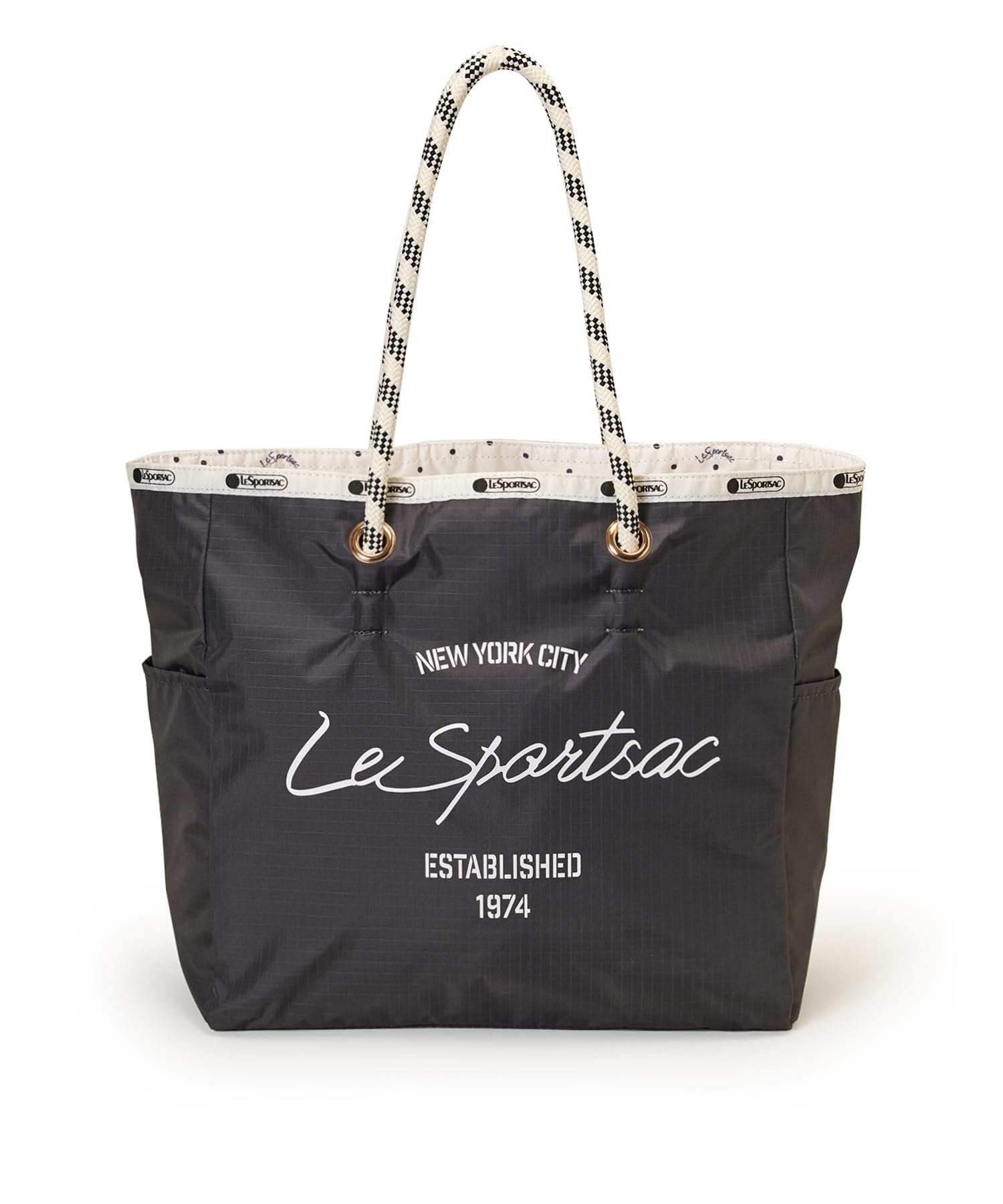 

LeSportsac Официальная сумка-тоут ML Tote Dots 2-Way /1435 Женская 2-сторонняя Thunder/Ivory