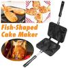 Taiyaki giapponese antiaderente a forma di pesce Bakeware Waffle Pan Maker 2 stampi Strumenti per la cottura della torta