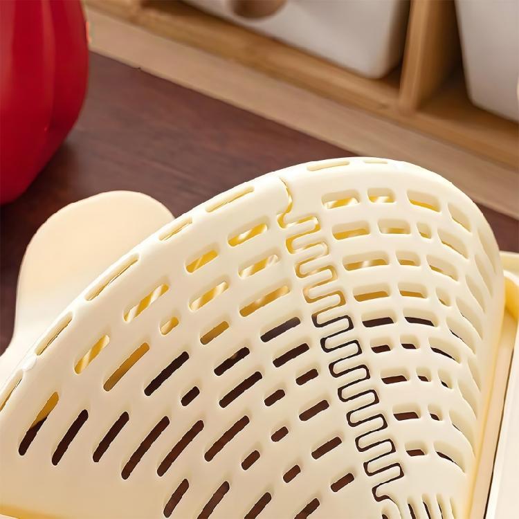 Strong Magnetic Suction Triangular Drain Basket for Secure Sink Attachment Twist Open Bottom Kitchen Strainer Organizers