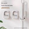 Broom & Mop Wall Mount: No-Drill Hook Clip for Door Storage