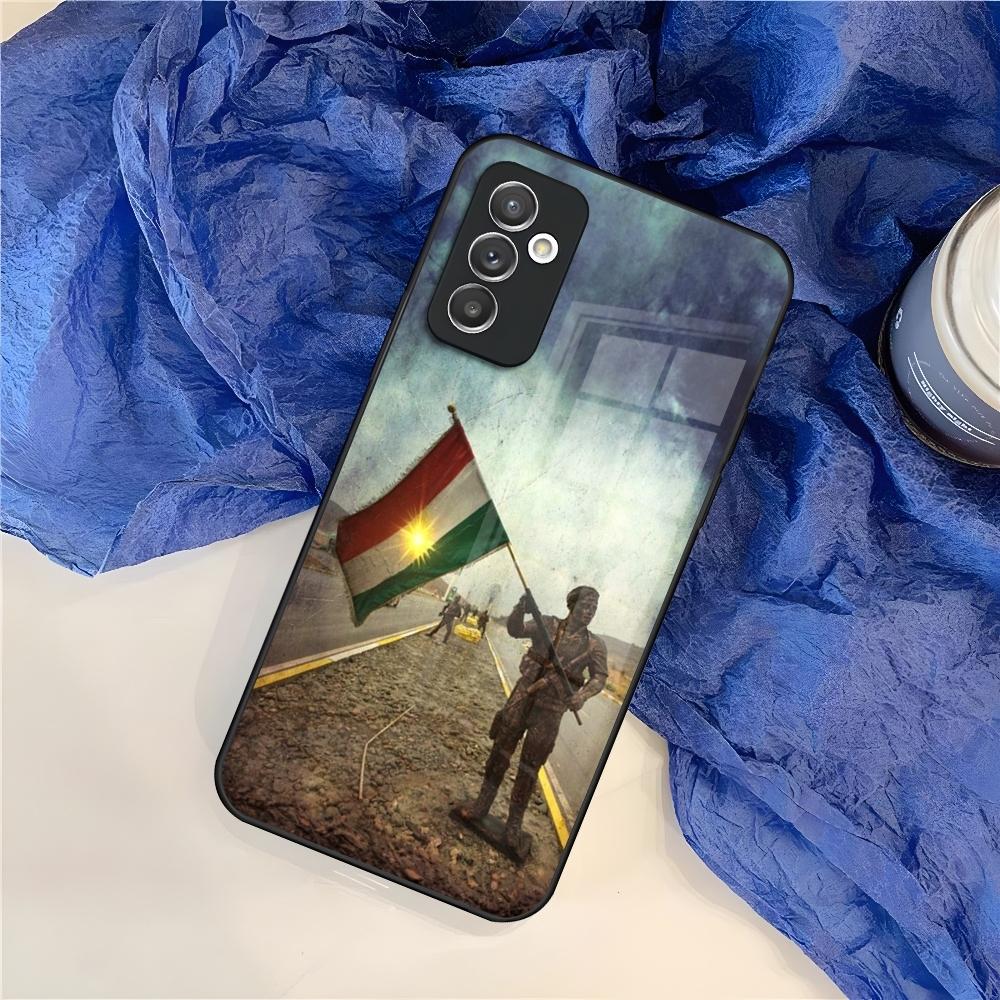 Kurdistan Flagge Handyhülle für Samsung S25 S24 S30 S21 S23 S20 S22 Fe S10 E S9 Note 20 Pro Ultra Plus Glas Hülle