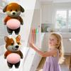 2pcs 3D Soft Big-bellied Corgi Silicone Car Bumper Sticker Car Door Anti-Collision Sticker Car Decoration Sticker Vehicles Decal