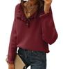 European and American Autumn Women's Knit Base Shirt, New Casual Long-sleeve Button-up Pullover Sweater for Women