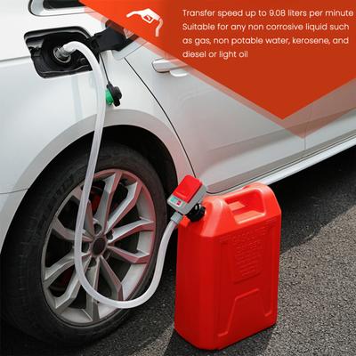 Oil Pump Set with 4 Adapters Automatic Stop Function 2.4 GPM Flow Rate Fuel Delivery Pump Refueling Assistant