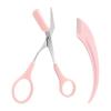 2PCS Eyebrow Trimmer Set Portable Brow Comb Scissors Eyebrow Knife Women Professional Face Shaver Hair Removal Razor Makeup Tool
