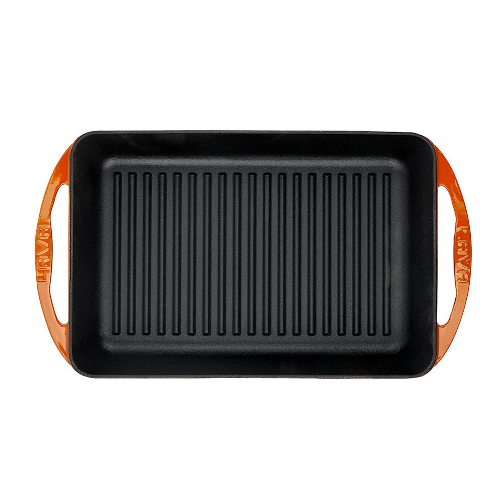 Lava Cast Iron Rectangle Grill Pan. 1-Handle, 22X32cm.