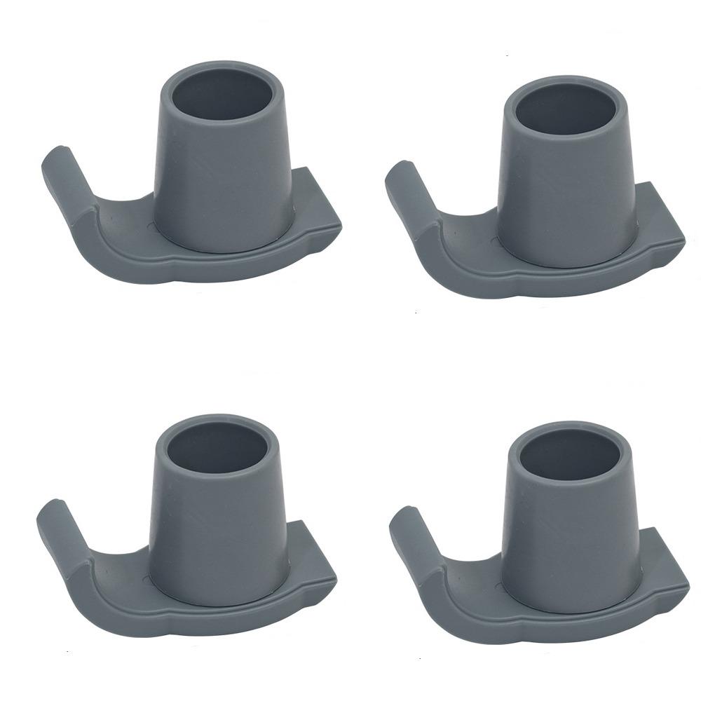 4Pcs Grey Walker Ski Glide Stability Walker Foot Pads Universal Elderly Ski Glides  For Walking Cane