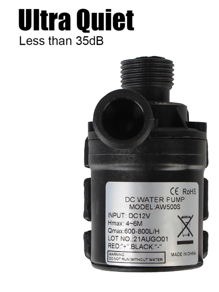 Ultra-quiet DC 12V 24V Home 800L/H Portable Brushless Motor Submersible Water Pump 5M for Cooling System Fountains Heater Mini