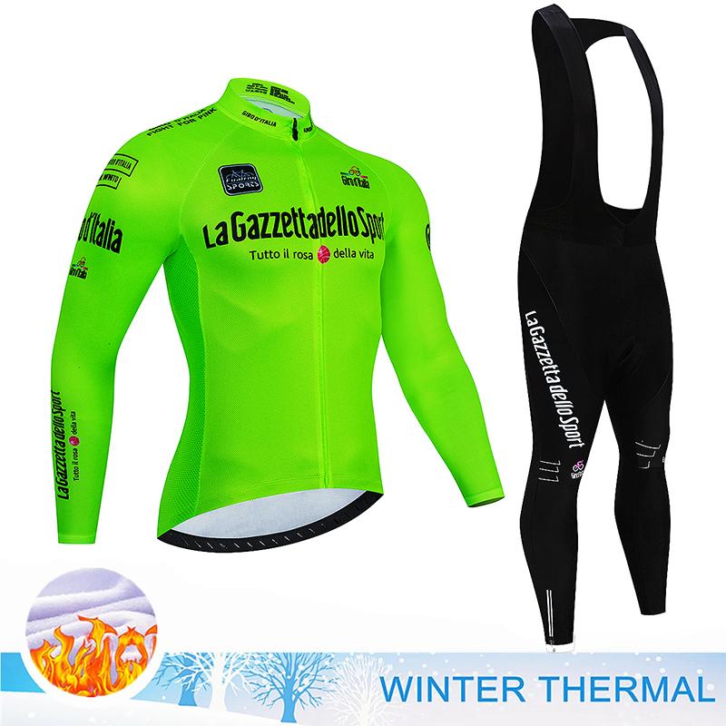 2025 Winter Thermal Fleece Sets Long Cycling Jersey 20D Gel Pad Men Fox Teleyi MTB Ropa Ciclismo Bike Bicycling Maillot Clothes