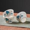 Chinese Gold-Inlaid Jade Ceramic Kung Fu Tea Set