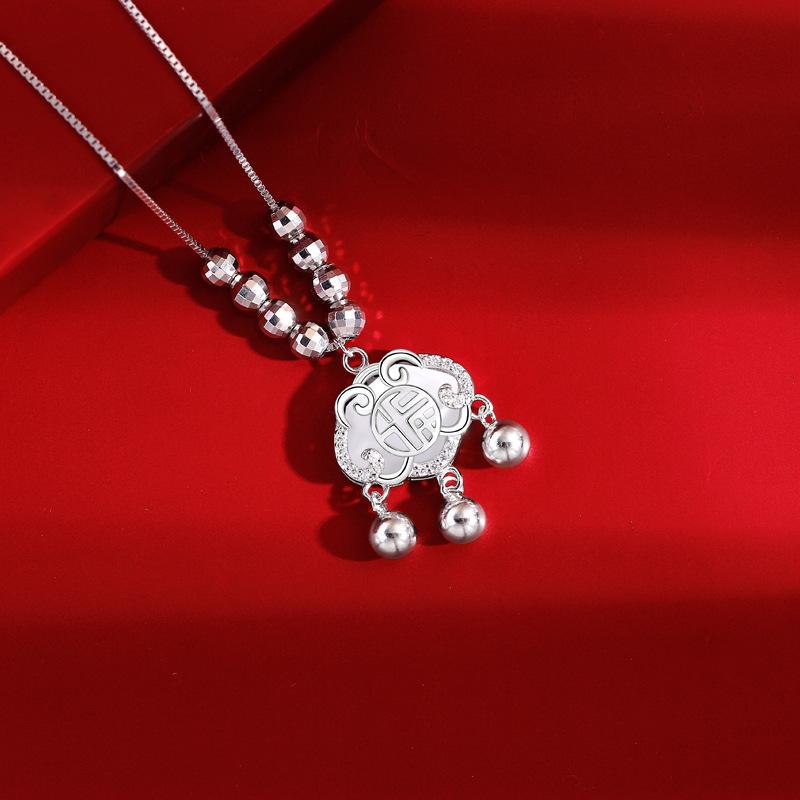 Safety Lock Necklace Femininity Premium Personality Lock Bag Versatile Simple Jewelry