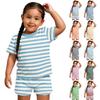 Kid Patriotic Outfit - Short Sleeve & Shorts 2-Piece Set For Boy And Girl