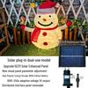 Solar Christmas Snowman and Santa String Lights for Courtyard, Villa, Garden, and Mall Holiday Decor.