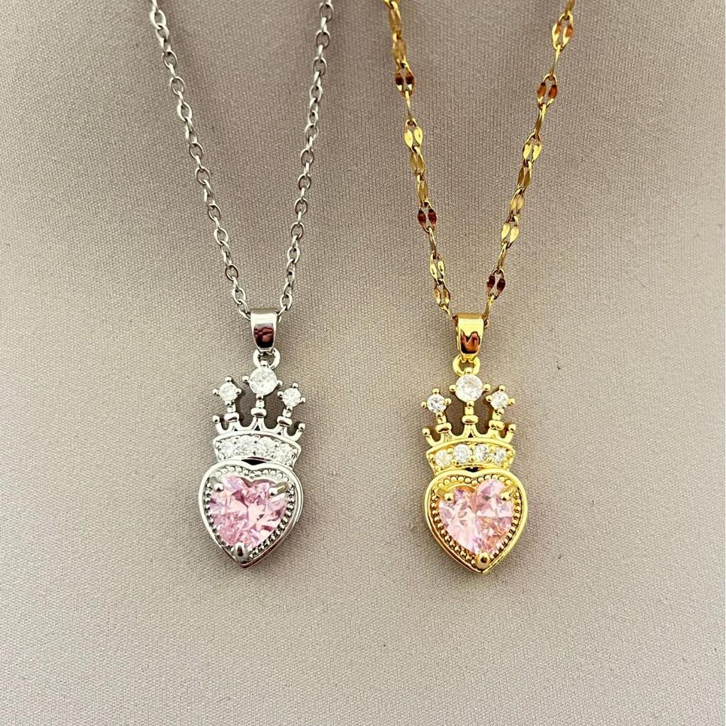 Elegante Rote Zirkon Herz Halskette für Damen - Perfektes Valentinstags- oder Geburtstagsgeschenk
