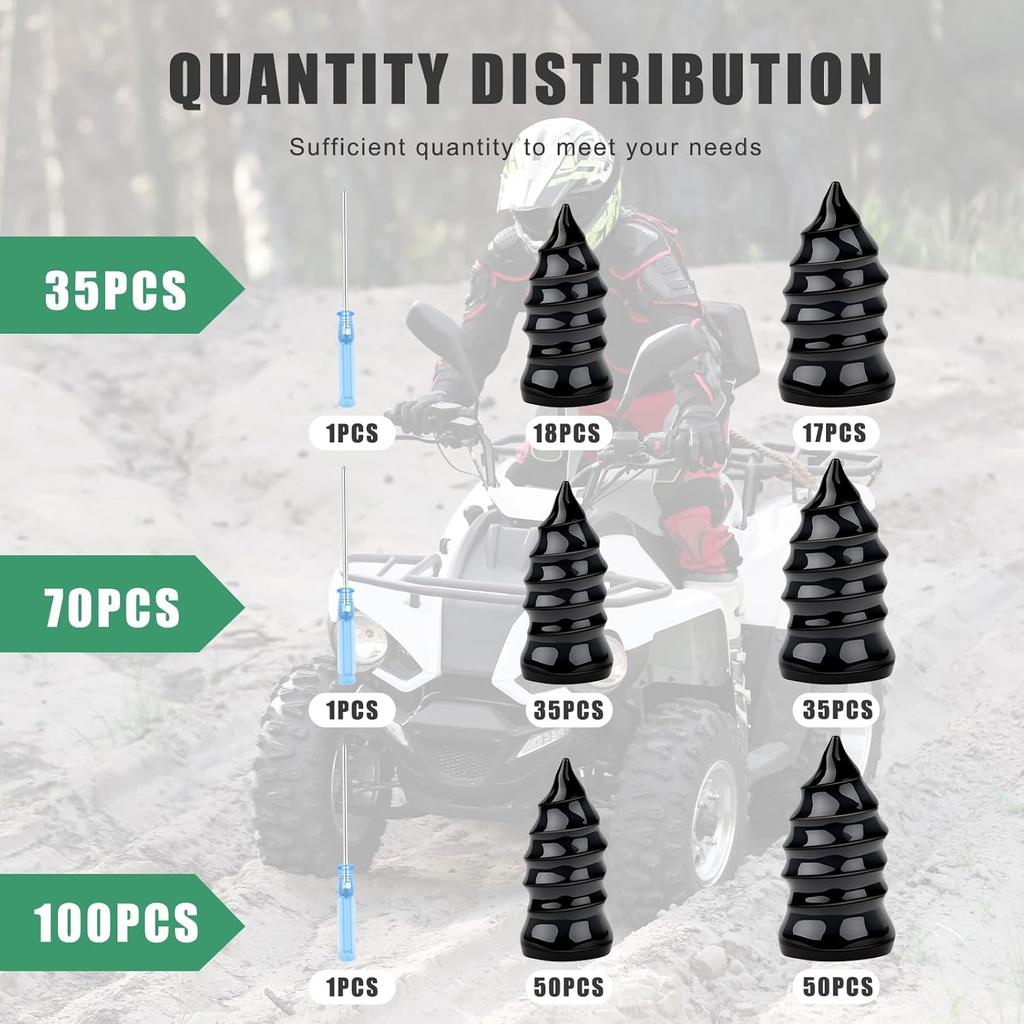 35 Pcs Tire Repair Rubber Nail Self Tapping Tire Repair Screws Kit For Trucks Motorcycles Cars And Other Vacuum Tire Vehicles