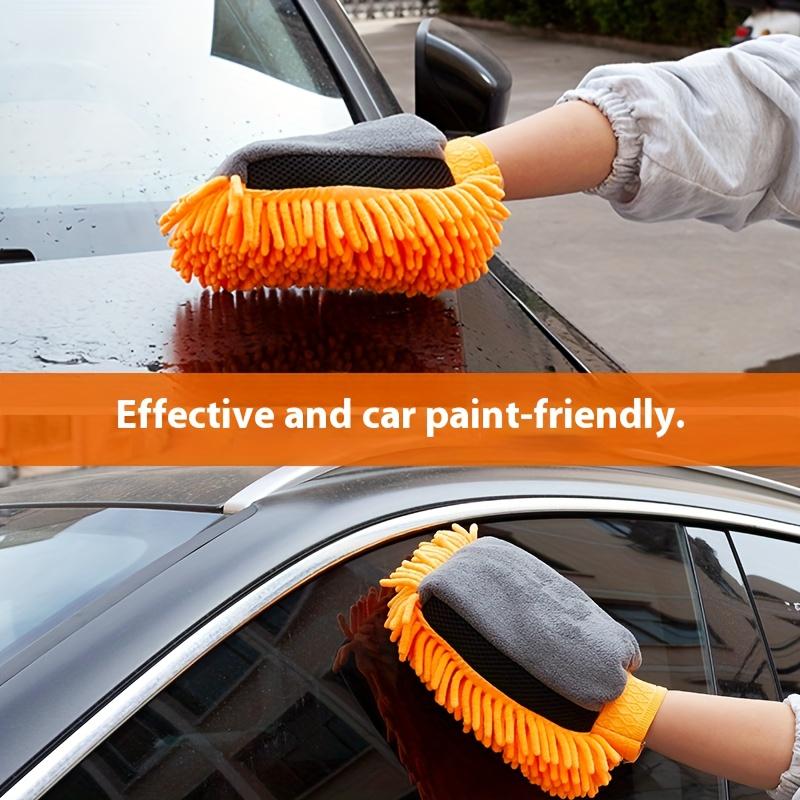 1 Piece/3 Pieces Snowflake Microfiber Car Wash Gloves, Thick Car Cleaning Gloves, Double-Sided Gloves, Anti-Scratch Car Cleaning