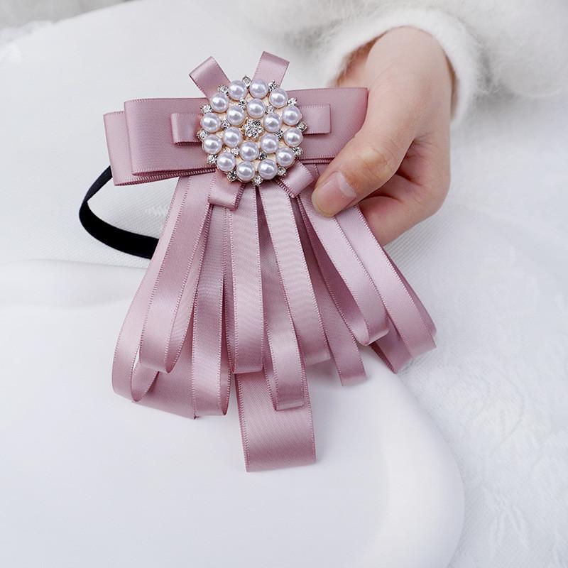 Edition Fabric Bowtie Brooch With Multicolor Options For Adult Women School Uniforms And Formal Attire