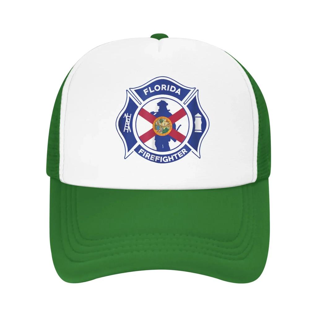 Florida Fire Department Hero Firefighters Pool Party Mesh Baseball Caps For Mens  Spring Male Beach Sunscreen Hats Snapback Cap