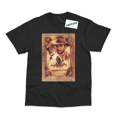 Retro Movie Poster Inspired By Indiana Jones The Last Crusade Printed T-shirt