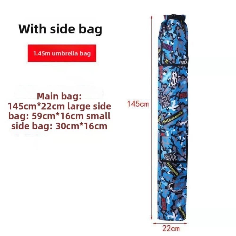 Durable Multi-function Fishing Rod Cover Foldable Thicken Canvas Fishing Rod Holder Oxford Cloth Fishing Gear Outdoor Activity