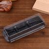 50Pcs Black 3 Grid Pastry Packaging Box With Lid Cake Roll Pastry Takeaway Freshness Boxes Food Grade Baking Dessert Case