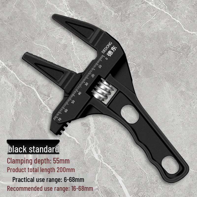 Adjustable Multi-Purpose Bathroom & Kitchen Wrench for Large Diameter Plumbing and Faucet Installation