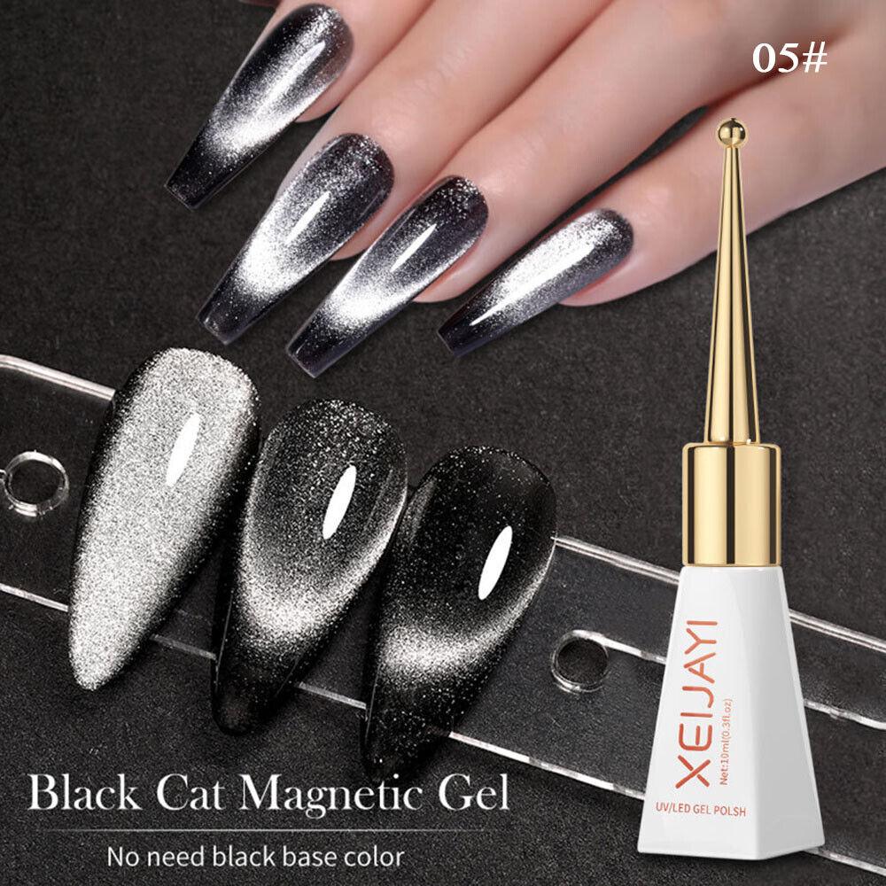 Magnetischer Gel-Nagellack, Aurora-Kristall, Katzenaugen-Gel-Nagellack, Soak-Off-UV-Gel-Nagel