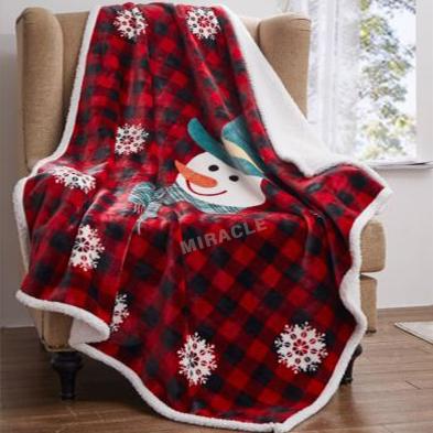 Knit Fleece Sherpa Blanket Customized Weaving Blankets Soft Double Bed Throw Blanket