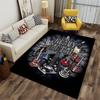 "Guitars of Heavy Metal Rug with Skull Design and Dark Theme" Suitable for Use As an Anti-slip for Living Room Bedroom Sofas