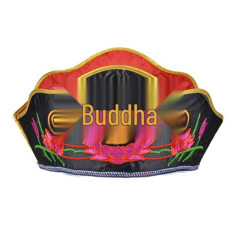 Journey to the West Monk Costume: Yellow Fahai Hat and Tang Monk Kasaya Robe