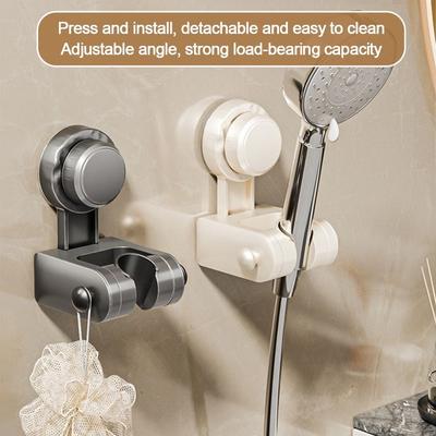 Suction Cup Shower Head Holder Wall Mounted Sprayer Fixed Base  Bathroom Accessories