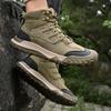 New High Top Mens Sneakers Outdoor Fashion Male Basic Boots Comfy Motocross Boots Genuine Leather Travel Camping Male Footwear