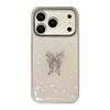 Light luxury style suitable for 17promax mobile phone case iphone17 Apple 15 gilt silver butterfly 14 anti-drop 16 lanyard