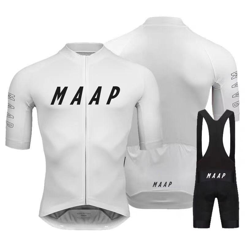 MAAP Mens Cycling Jersey Bib Shorts Set Performance Road Bike Apparel Breathable