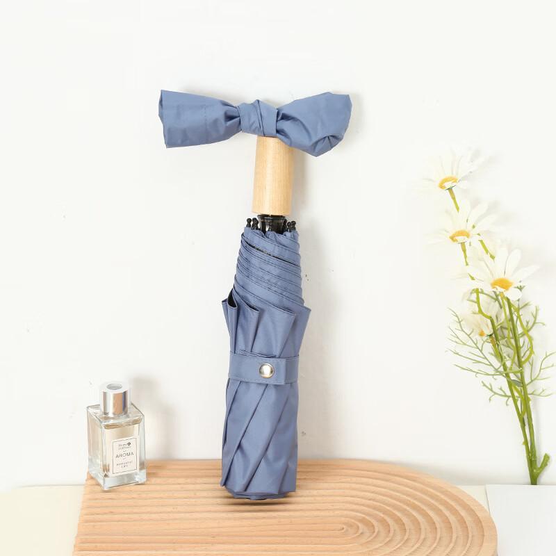 Miling Wooden Handle Folding Umbrella