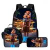 Zaino Scolastico per Bambini Cartoon Brain Rot Con Buste Pranzo Astucci Per,Zaini Scolastici Leggeri per Bambini