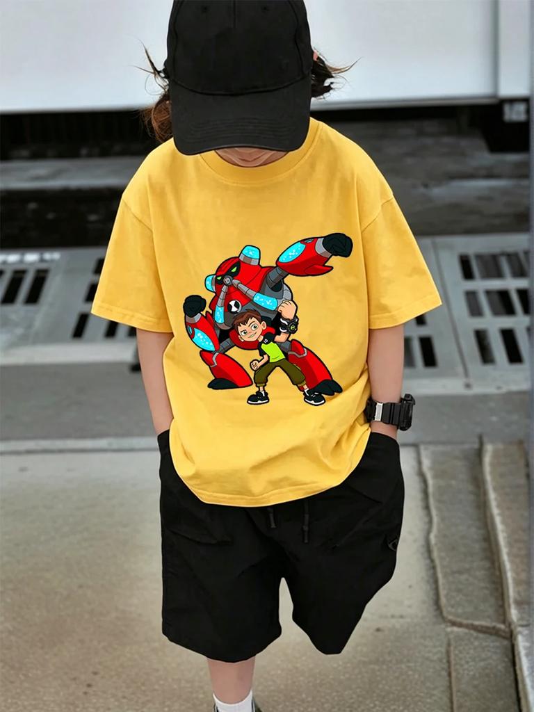 Humungousaur Ben 10 Short Sleeve Tee Kids Summer Cute Crewneck Casual Age 3-14